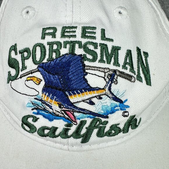 Reel Sportsman Hat One Size Adjustable Saltfish Saltwater Series Embroidered - Picture 10 of 11